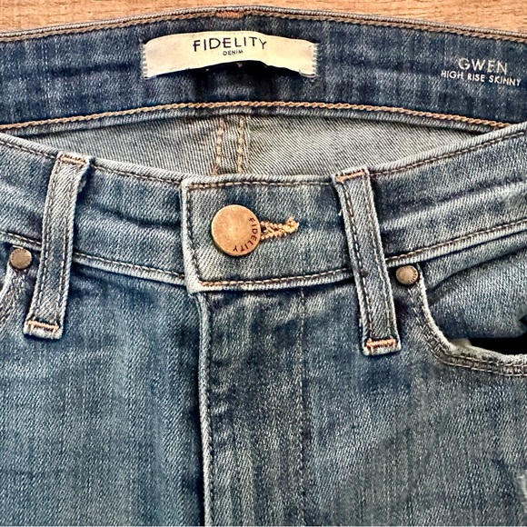 Fidelity Denim Gwen High Rise Skinny Jeans Size 26 - Picture 7 of 13